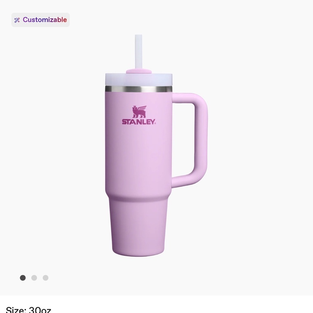 Stanley Lilac 30oz Travel Tumbler with Handle and Straw